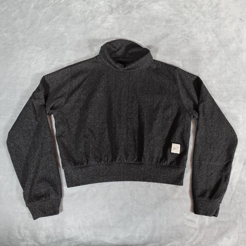 Prevu Studio London Turtleneck Sweatshirt Womens Size 6 Cropped Gray
